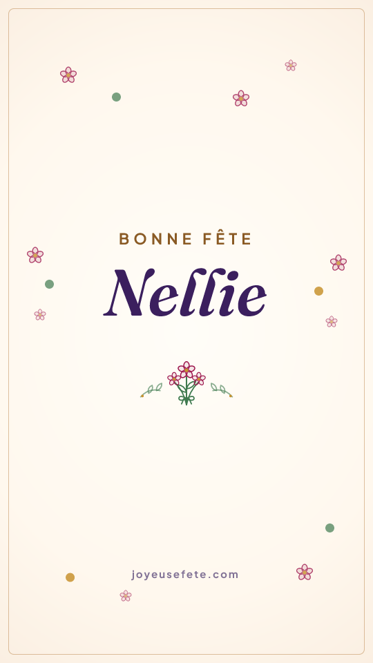Image « Bonne fête Nellie » au format story
