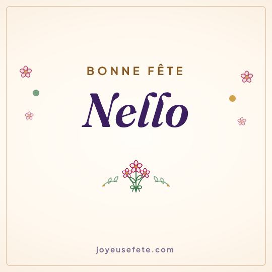 Image carrée « Bonne fête Nello » pour WhatsApp