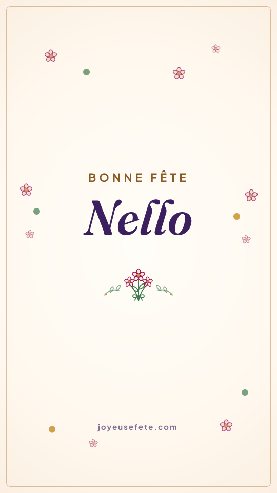 Image « Bonne fête Nello » au format story