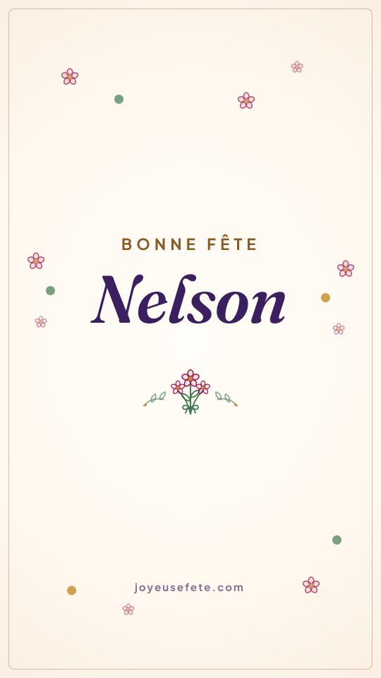 Image « Bonne fête Nelson » au format story