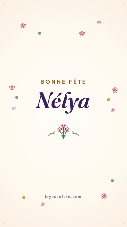 Image « Bonne fête Nélya » au format story