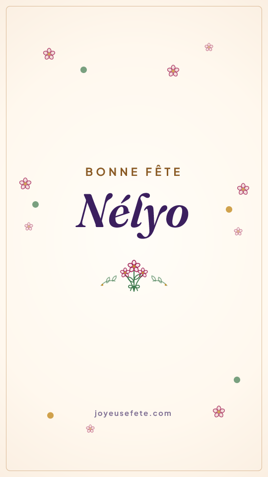 Image « Bonne fête Nélyo » au format story