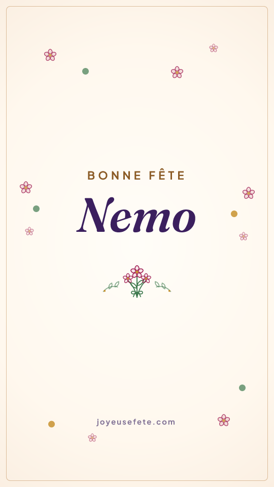 Image « Bonne fête Nemo » au format story