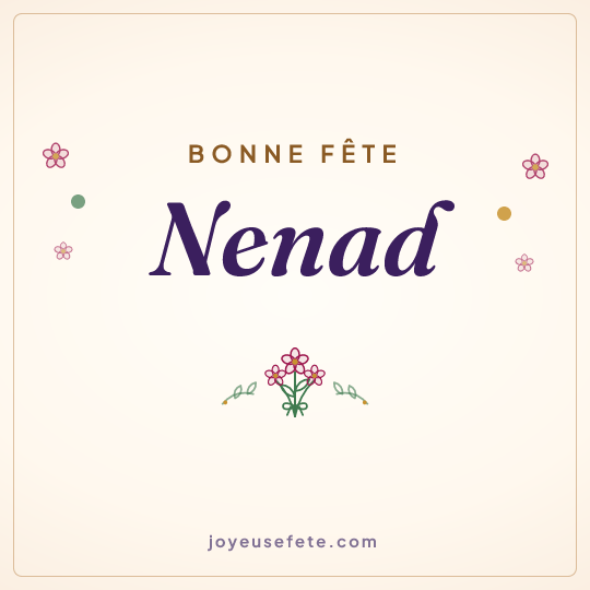 Image carrée « Bonne fête Nenad » pour WhatsApp