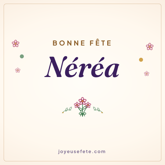 Image carrée « Bonne fête Néréa » pour WhatsApp