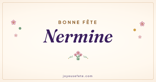 Image « Bonne fête Nermine » au format large