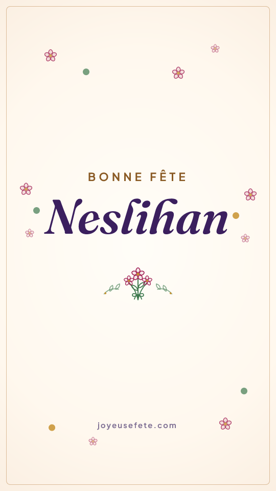 Image « Bonne fête Neslihan » au format story