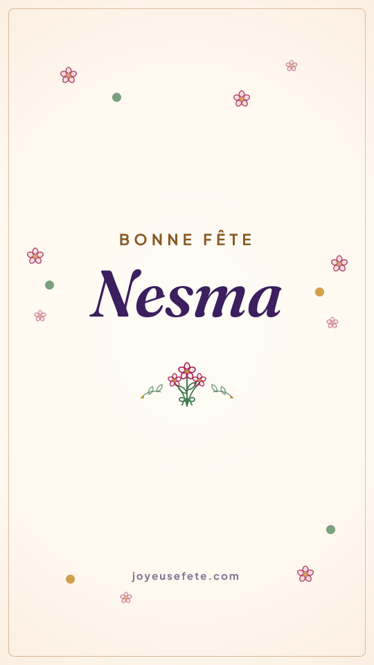 Image « Bonne fête Nesma » au format story