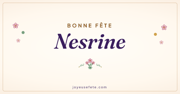 Image « Bonne fête Nesrine » au format large