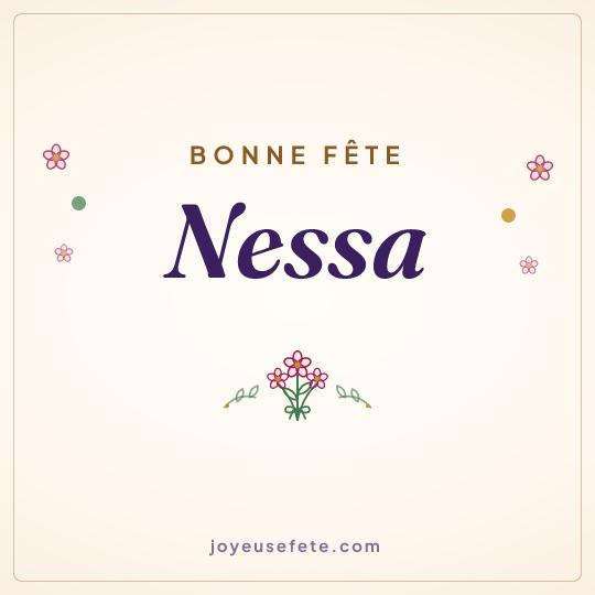 Image carrée « Bonne fête Nessa » pour WhatsApp