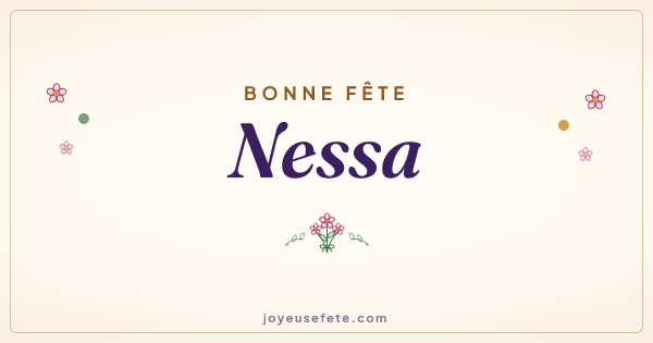 Image « Bonne fête Nessa » au format large
