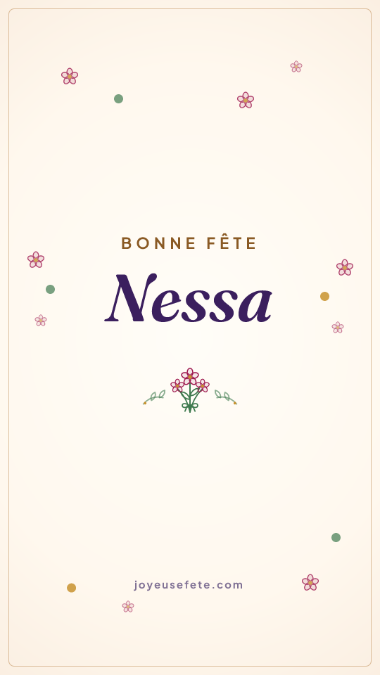 Image « Bonne fête Nessa » au format story