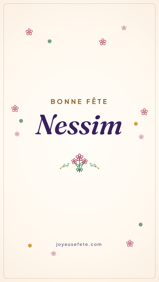 Image « Bonne fête Nessim » au format story