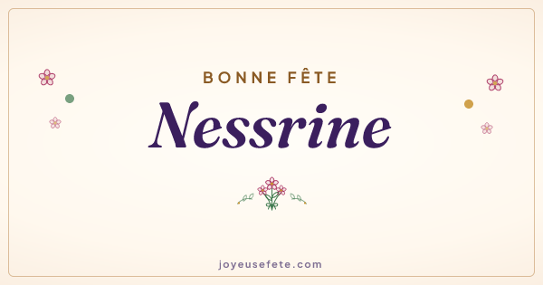 Image « Bonne fête Nessrine » au format large