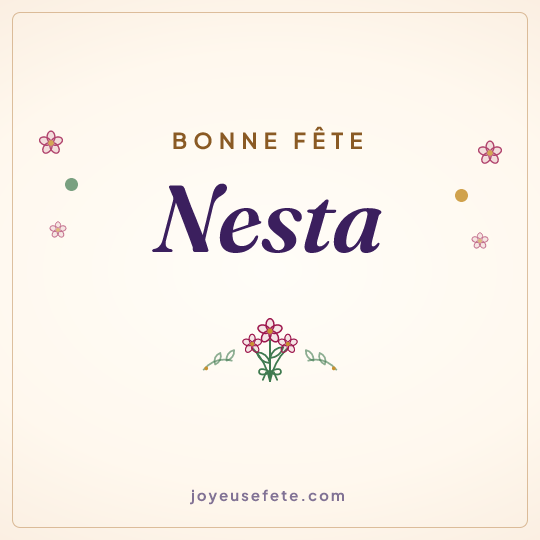 Image carrée « Bonne fête Nesta » pour WhatsApp
