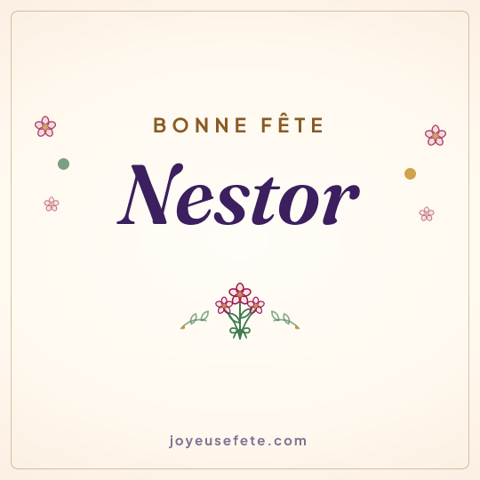 Image carrée « Bonne fête Nestor » pour WhatsApp