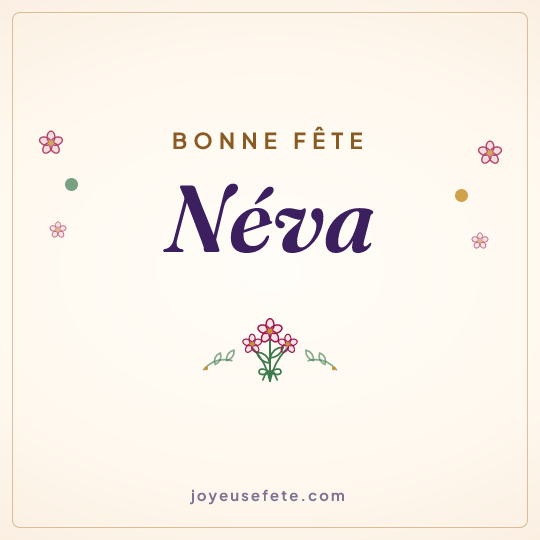 Image carrée « Bonne fête Néva » pour WhatsApp