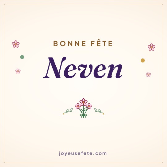Image carrée « Bonne fête Neven » pour WhatsApp