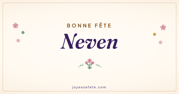 Image « Bonne fête Neven » au format large