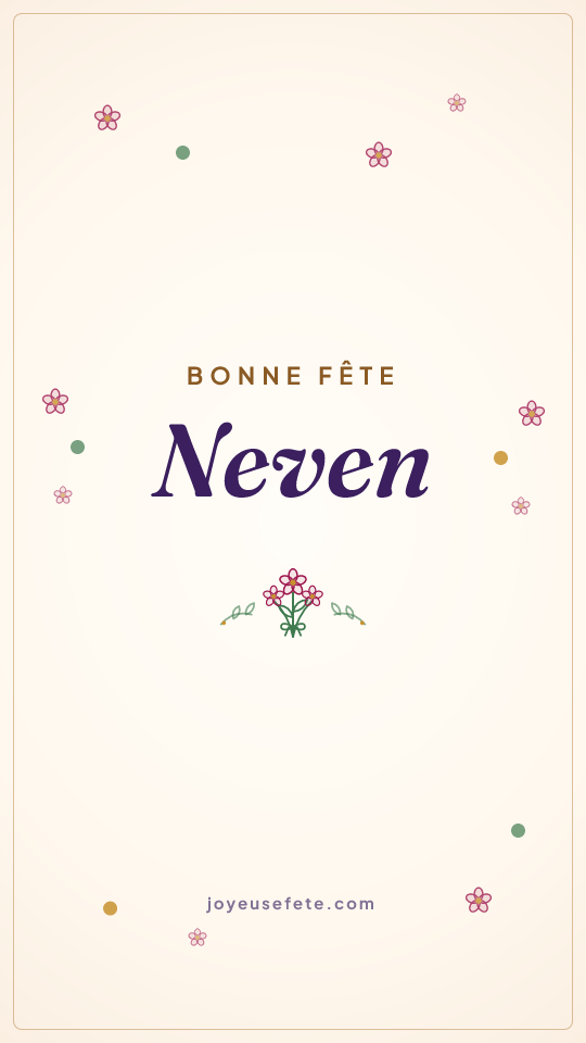 Image « Bonne fête Neven » au format story