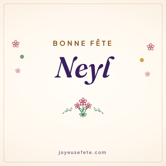 Image carrée « Bonne fête Neyl » pour WhatsApp