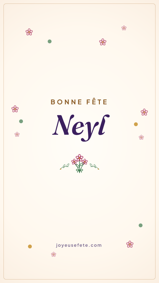Image « Bonne fête Neyl » au format story