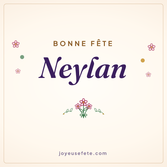 Image carrée « Bonne fête Neylan » pour WhatsApp
