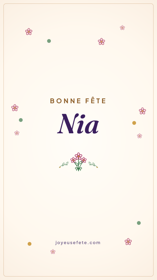 Image « Bonne fête Nia » au format story