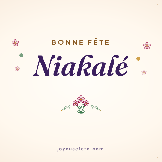 Image carrée « Bonne fête Niakalé » pour WhatsApp