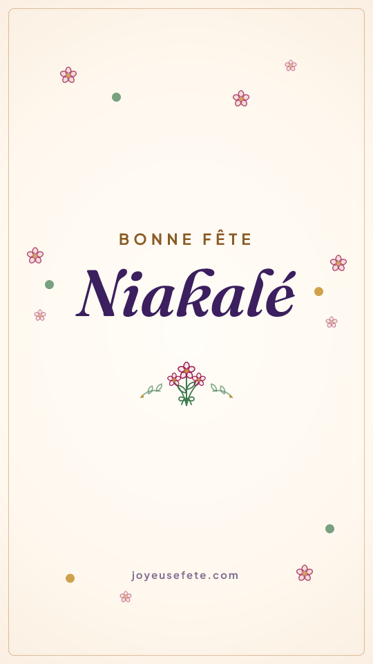 Image « Bonne fête Niakalé » au format story