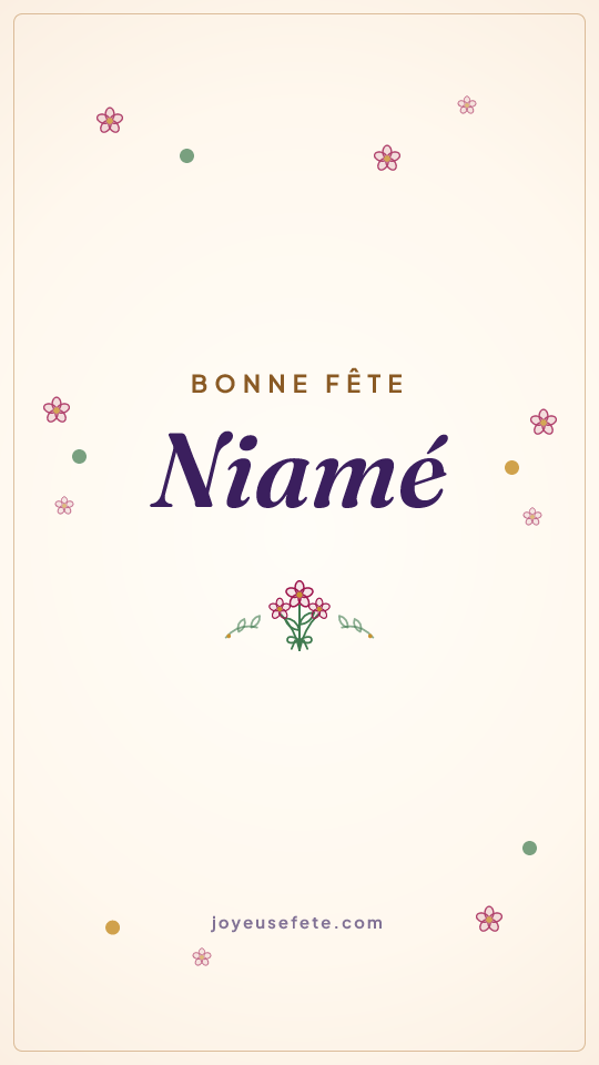 Image « Bonne fête Niamé » au format story