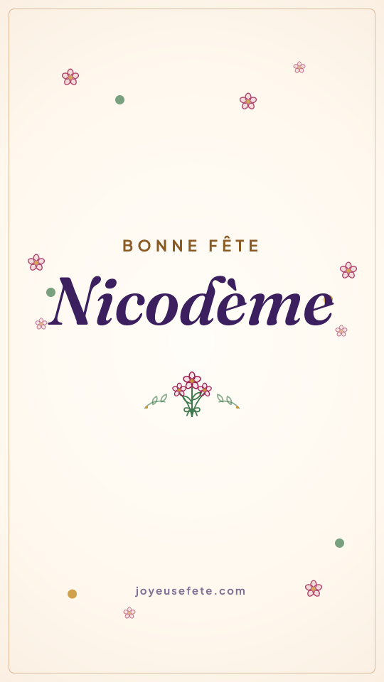 Image « Bonne fête Nicodème » au format story