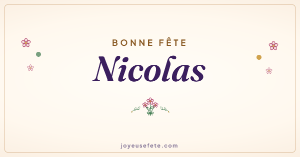 Image « Bonne fête Nicolas » au format large