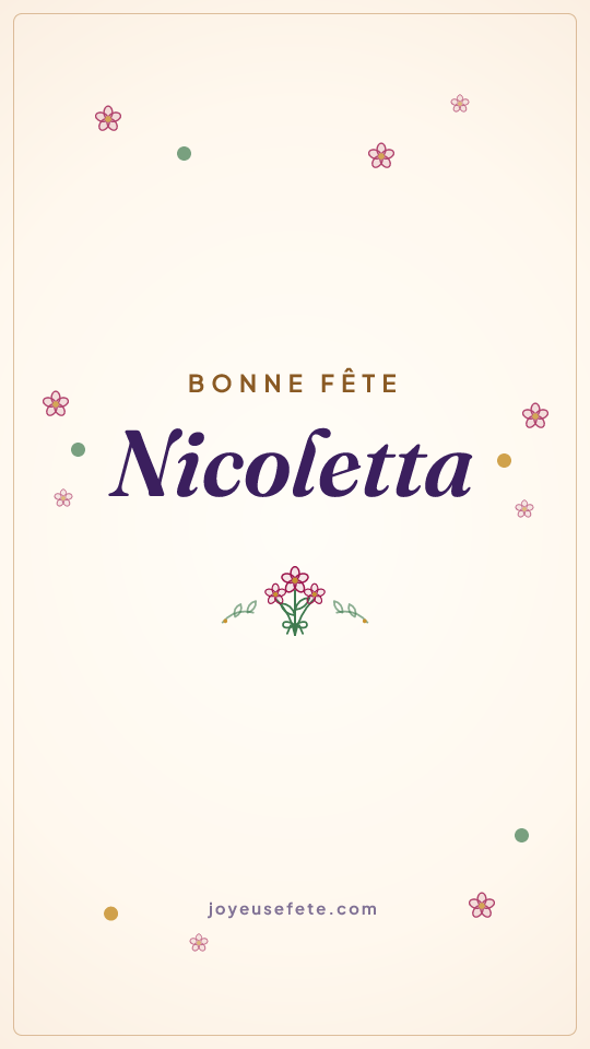 Image « Bonne fête Nicoletta » au format story