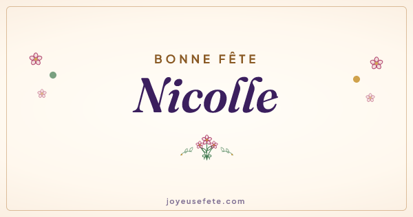 Image « Bonne fête Nicolle » au format large