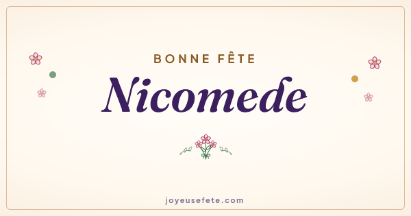Image « Bonne fête Nicomede » au format large