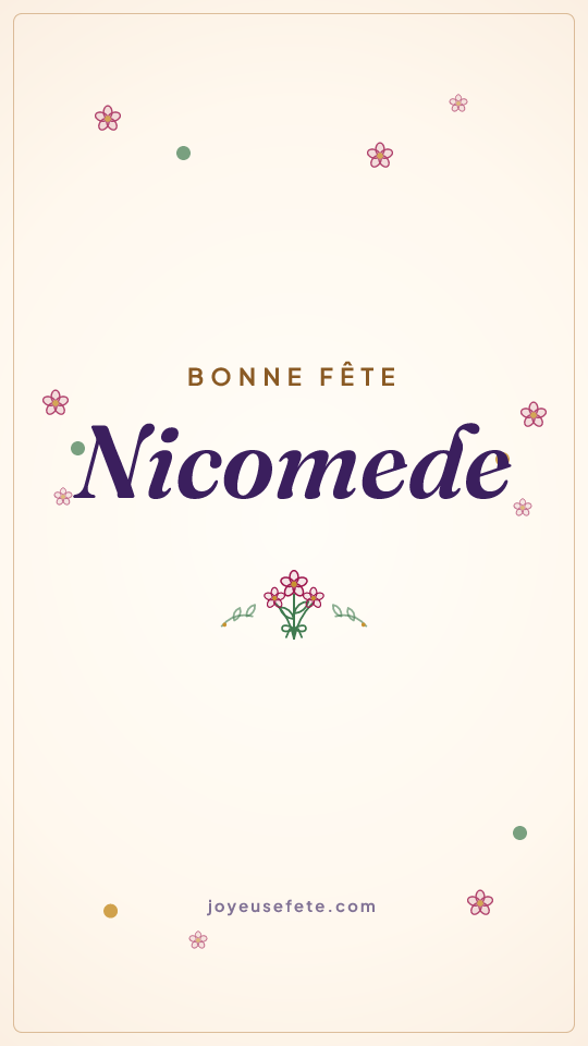 Image « Bonne fête Nicomede » au format story