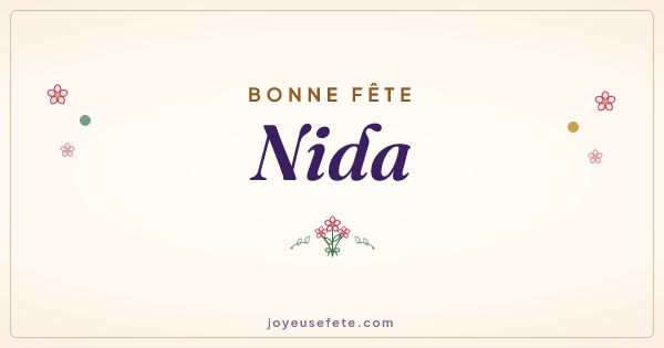 Image « Bonne fête Nida » au format large