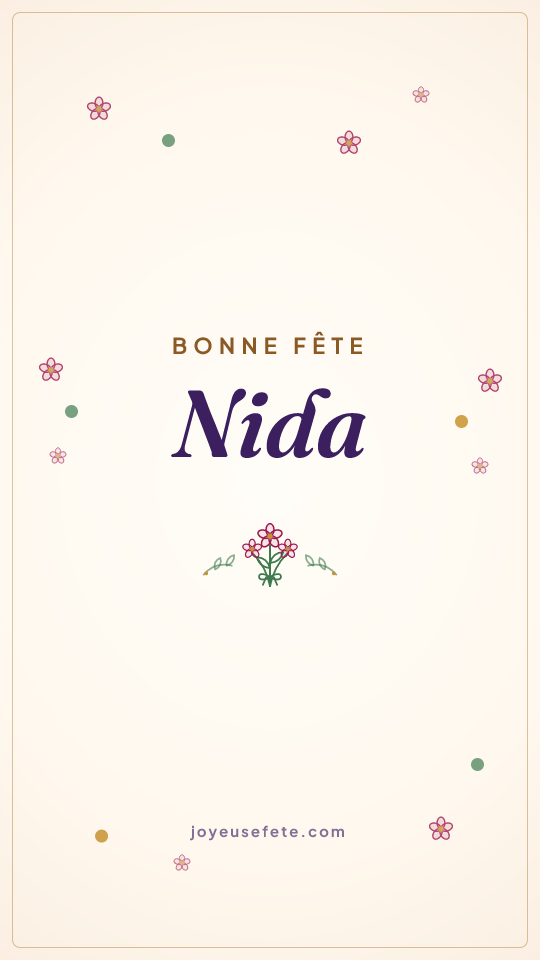 Image « Bonne fête Nida » au format story