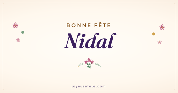 Image « Bonne fête Nidal » au format large