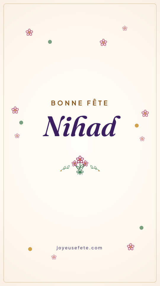 Image « Bonne fête Nihad » au format story