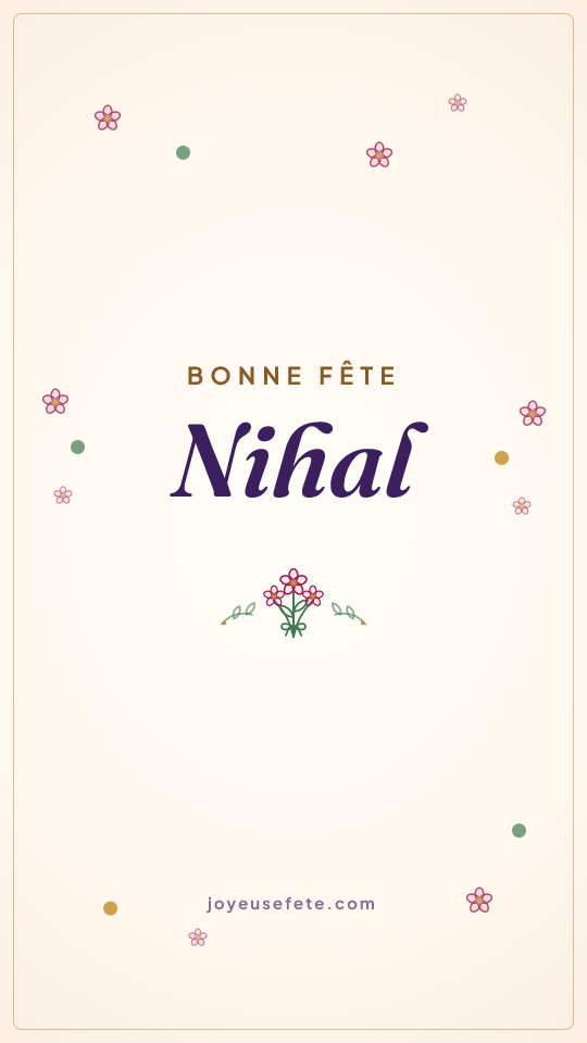 Image « Bonne fête Nihal » au format story