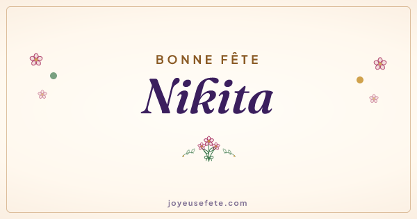 Image « Bonne fête Nikita » au format large