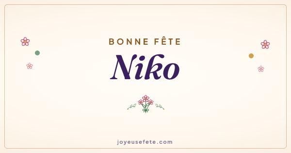 Image « Bonne fête Niko » au format large