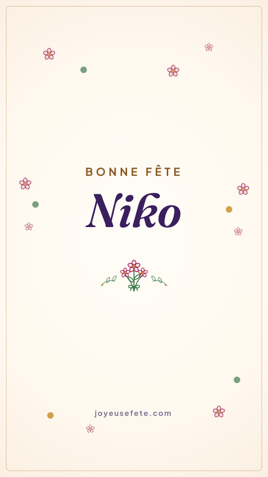 Image « Bonne fête Niko » au format story