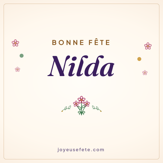 Image carrée « Bonne fête Nilda » pour WhatsApp