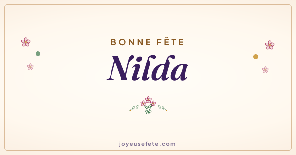 Image « Bonne fête Nilda » au format large
