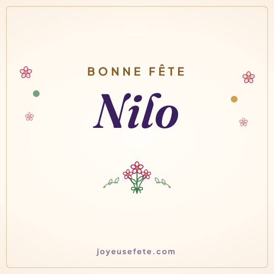 Image carrée « Bonne fête Nilo » pour WhatsApp