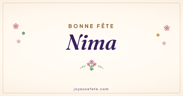 Image « Bonne fête Nima » au format large