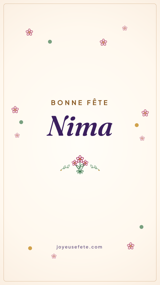 Image « Bonne fête Nima » au format story
